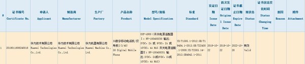 荣耀V30通过国家3C认证