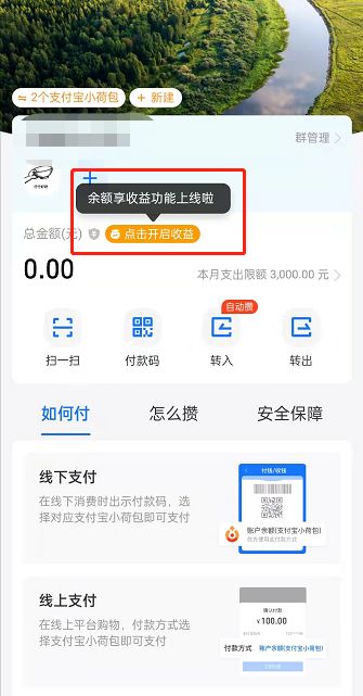 支付宝小荷包怎么开启收益 支付宝小荷包开启收益方法【详解】