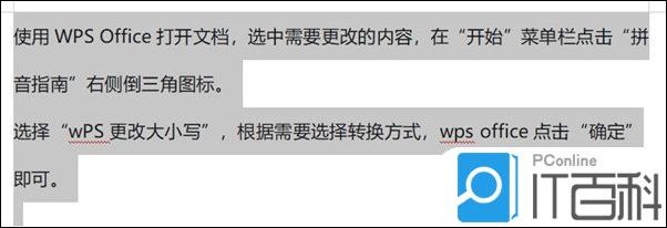 WPS文字怎么更改字母大小写的 WPS文字更改字母大小写的方法【详解】