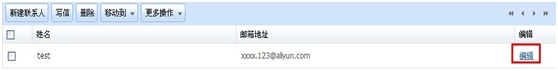 阿里云邮箱如何编辑联系人资料