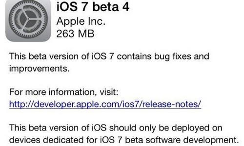 ios7 beta4有什么功能更新