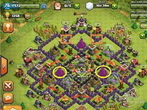 部落冲突8本最强布阵_引导链