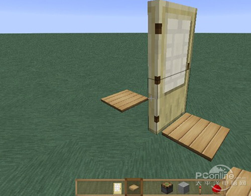 我的世界怎么做自动门