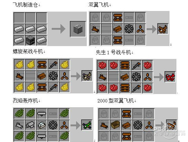我的世界怎么做飞机